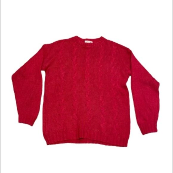 Cherokee | Sweaters | Pink Cable Knit Crew Neck Sweater | Poshmark